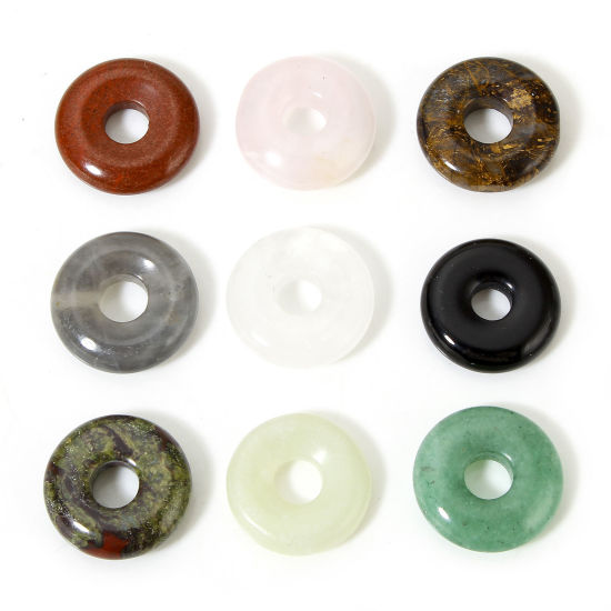 Picture of Gemstone ( Natural ) Charms Circle Ring 20mm Dia.