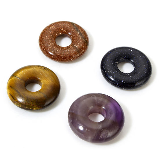 Picture of Gemstone ( Natural ) Charms Circle Ring 20mm Dia.