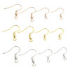 Image de 20 Pcs Boucles d'Oreilles Crochets Accessories pour DIY Fabrication de Bijoux Placage Sous Vide Écologique en Laiton Simple Plaqué Or Véritable