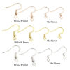 Image de 20 Pcs Boucles d'Oreilles Crochets Accessories pour DIY Fabrication de Bijoux Placage Sous Vide Écologique en Laiton Simple Plaqué Or Véritable