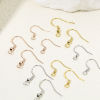 Image de 20 Pcs Boucles d'Oreilles Crochets Accessories pour DIY Fabrication de Bijoux Placage Sous Vide Écologique en Laiton Simple Plaqué Or Véritable