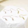 Image de 20 Pcs Boucles d'Oreilles Crochets Accessories pour DIY Fabrication de Bijoux Placage Sous Vide Écologique en Laiton Simple Plaqué Or Véritable