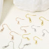 Image de 20 Pcs Boucles d'Oreilles Crochets Accessories pour DIY Fabrication de Bijoux Placage Sous Vide Écologique en Laiton Simple Plaqué Or Véritable