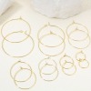 Picture of Eco-friendly Brass Simple Hoop Earrings For DIY Jewelry Making Accessories Real Gold Plated Circle Ring