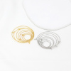 Picture of Eco-friendly Brass Simple Hoop Earrings For DIY Jewelry Making Accessories Real Gold Plated Circle Ring