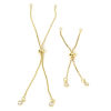 Picture of 1 Piece Eco-friendly Vacuum Plating Brass Simple Box Chain Semi-finished Adjustable Slider/ Slide Bolo Bracelets Base For DIY Handmade Jewelry Making Real Gold Plated Clear Rhinestone