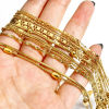 Picture of Vacuum Plating 304 Stainless Steel Handmade Link Chain Anklet 18K Gold Plated 22cm(8 5/8") long