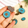 Picture of Zinc Based Alloy Connectors Charms Pendants Antique Copper Blue Patina