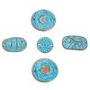Picture of Zinc Based Alloy Connectors Charms Pendants Antique Copper Blue Patina