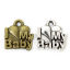 Immagine di 50 Pz Lega di Zinco Festa Della Mamma Charms Multicolore Cuore Lettere " I love BABY " 11mm x 10.5mm