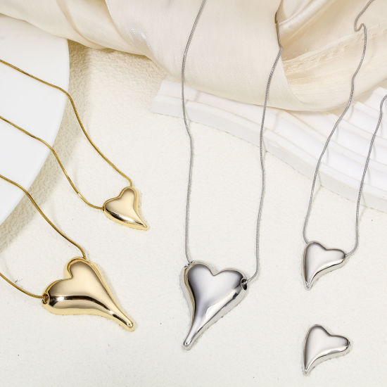 Изображение 1 ШТ Экологичный Латунь День святого Валентина Подвески Сердце настоящее золото с покрытием