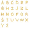 Imagen de 2 Unidades Respetuoso del Medio Ambiente Latón Colgantes Charms Letras 18K Oro Real Chapado Punto