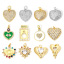 Picture of Eco-friendly Brass Valentine's Day Charms Real Gold Plated Heart Butterfly