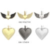 Imagen de 1 Unidad Respetuoso del Medio Ambiente Latón día de San Valentín Colgantes Multicolor Corazón Micro Pave Claro Circón Artificial