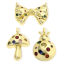 Picture of Eco-friendly Brass Pendants 18K Real Gold Plated Mushroom Ladybird Multicolour Cubic Zirconia