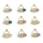 Imagen de 10 Unidades Zamak Ropa Colgantes Charms Chapado en Oro Bolsa de mano Micro Pave 14mm x 13.5mm