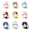 Picture of Zinc Based Alloy Charms Multicolor Cat Animal Enamel 22mm x 17mm