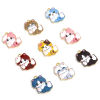 Picture of Zinc Based Alloy Charms Multicolor Cat Animal Enamel 22mm x 17mm