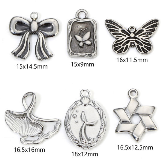 Picture of Hypoallergenic 304 Stainless Steel Retro Charms Multicolor Bowknot