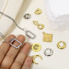 Picture of Eco-friendly Vacuum Plating 304 Stainless Steel Geometric Charms Multicolor Circle Chubby Ring Hollow