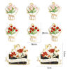 Picture of Zinc Based Alloy Mother's Day Charms Gold Plated Multicolor Envelope Flower Enamel