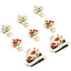 Picture of Zinc Based Alloy Mother's Day Charms Gold Plated Multicolor Envelope Flower Enamel