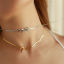Image de 1 Pièce Collier Ras de Cou Chaîne Maille Serpent en 304 Acier Inoxydable Nœuds Papillons 33cm Long