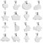 Image de 2 Pcs Pendentif BreloqueÉtiquettes d'Estampage Vierges en 304 Acier Inoxydable Respectueux de la Nature Argent Mat Polissage Miroir