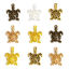 Immagine di 50 Pz Lega di Zinco Gioielli Oceanici Charms Multicolore Tartaruga di Mare Filigrana 21mm x 15mm