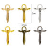 Picture of Zinc Based Alloy Halloween Pendants Multicolor Ankh Egyptian Cross Halloween Bat 5cm x 3.1cm