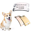 Picture of 2 PCs 304 Stainless Steel Pet ID Dog Collar Name Tag Blank Stamping Tags Connectors Charms Pendants Rectangle Mirror Polishing