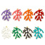 Bild von 5 Stück Messing Emaillierte Pailletten Charms Messingfarbe Bunt Koralle Emaille 20mm x 15mm