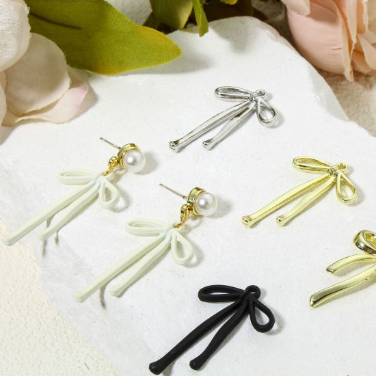 Imagen de 10 Unidades Zamak Ropa Colgantes Multicolor Bowknot Hueco 3.3cm x 2cm