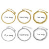Picture of Vacuum Plating 304 Stainless Steel Beaded Chain Bracelets With Lobster Claw Clasp And Extender Chain