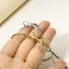 Imagen de 1 Unidad 304 Acero Inoxidable Cadena de Serpiente Plana Collares Nudo Mariposa Con Broche de Langosta y Extensor Cadena 32.5cm longitud