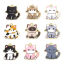 Bild von 10 Stück Zinklegierung Charms Vergoldet Bunt Katze Emaille 24mm x 23mm