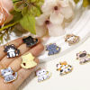 Imagen de 10 Unidades Zamak Colgantes Charms Chapado en Oro Multicolor Gato Esmalte 24mm x 23mm