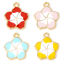Picture of Zinc Based Alloy Charms Gold Plated Multicolor Sakura Flower Flower Enamel 17mm x 15mm