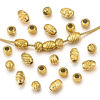 Image de 5 Pcs Perles pour DIY Fabrication de Bijoux en 304 Acier Inoxydable Respectueux de la Nature Géométrique Motif Sculpté Trou: env. 2mm