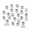Image de 5 Pcs Perles pour DIY Fabrication de Bijoux en 304 Acier Inoxydable Respectueux de la Nature Géométrique Motif Sculpté Trou: env. 2mm