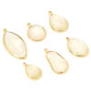 Picture of Natural Shell & Brass Geometric Charms Gold Plated