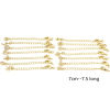 Imagen de 1 Unidad Respetuoso del Medio Ambiente Latón Excensor de Cadena 14K Oro Real Chappado Micro Pave Claro Circón Artificial 5cm longitud