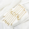 Imagen de 1 Unidad Respetuoso del Medio Ambiente Latón Excensor de Cadena 14K Oro Real Chappado Micro Pave Claro Circón Artificial 5cm longitud