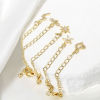 Imagen de 1 Unidad Respetuoso del Medio Ambiente Latón Excensor de Cadena 14K Oro Real Chappado Micro Pave Claro Circón Artificial 5cm longitud