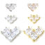 Imagen de 1 Unidad Latón día de San Valentín Colgantes Corazón Multicolor Transparente Rhinestone
