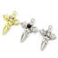 Immagine di 5 Pz Lega di Zinco Religione Ciondoli Multicolore Croce Ali Trasparente Strass 28mm x 18mm