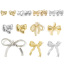 Imagen de 1 Unidad Respetuoso del Medio Ambiente Latón Ropa Colgantes Bowknot Oro Real Chapado 3D