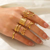 Picture of Eco-friendly Stylish Simple 18K Gold Plated 304 Stainless Steel Open Geometric Heart Rings For Women Party