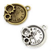 Picture of Zinc Based Alloy Steampunk Charms Multicolor Clock Gear 16mm x 14mm
