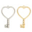 Immagine di 10 Pz Lega di Zinco San Valentino Ciondoli Pendenti Multicolore Chiave Cuore 4.2cm x 2.5cm